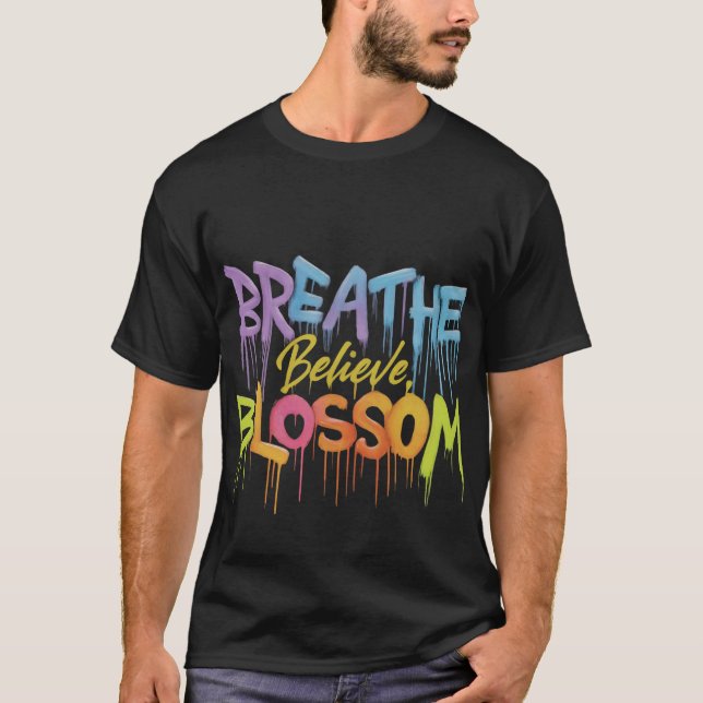 Rainbow Bloom T-Shirt T - Shirt Design (Vorderseite)