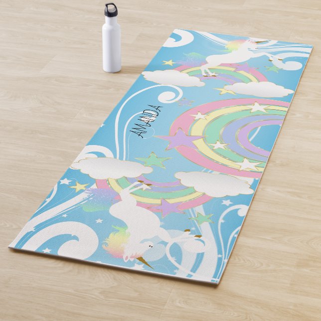 Rainbow Blue Unicorn Yoga Mat Yogamatte (Beispiel)