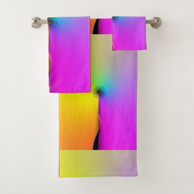 Rainbow-Blume Badhandtuch Set (Insitu)