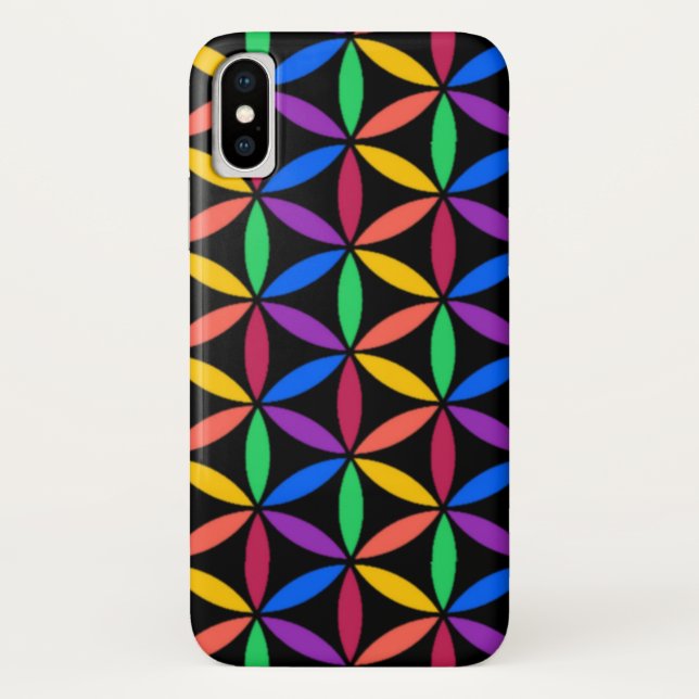Rainbow-Blume des Lebensmusters Case-Mate iPhone Hülle (Rückseite)