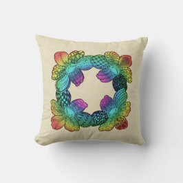 Rainbow Blume Doodle Kissen