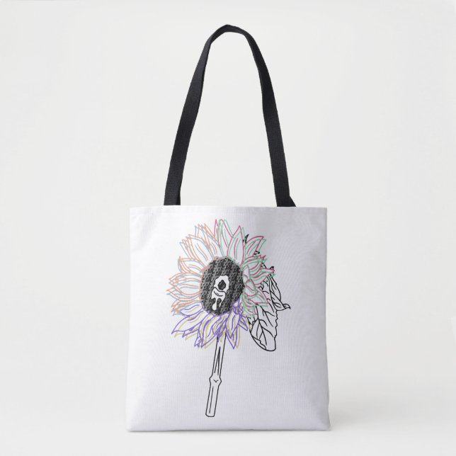 Rainbow Blume Funky Art (Vorderseite)