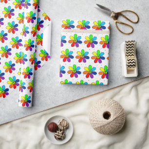 Rainbow-Blume Geschenkpapier