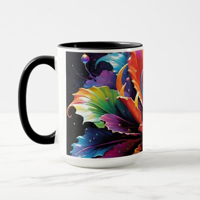 Rainbow Blume Kaffee Tasse (Links)
