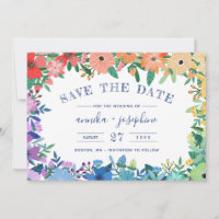 Rainbow-Blume LGBT Wedding Save the Date