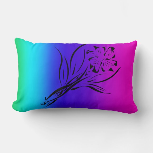 Rainbow Blume Lumbar Kissen (Vorderseite)