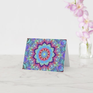 Rainbow Blume Mandala Faltkarte Karte