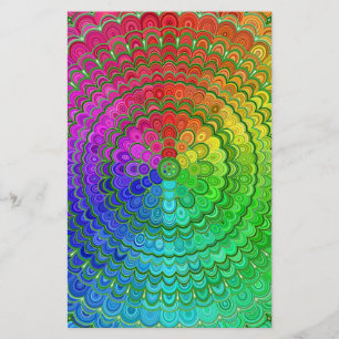 Rainbow Blume Mandala Flyer