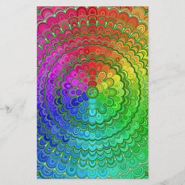 Rainbow Blume Mandala Flyer (Vorne)