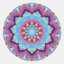 Rainbow Blume Mandala Kleine Rundkleber