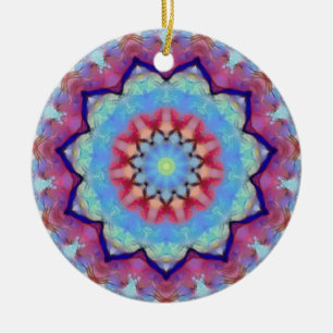 Rainbow Blume Mandala Runde Ornamente