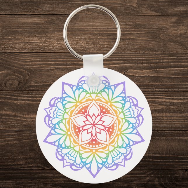 Rainbow Blume Mandala Schlüsselanhänger (Von Creator hochgeladen)