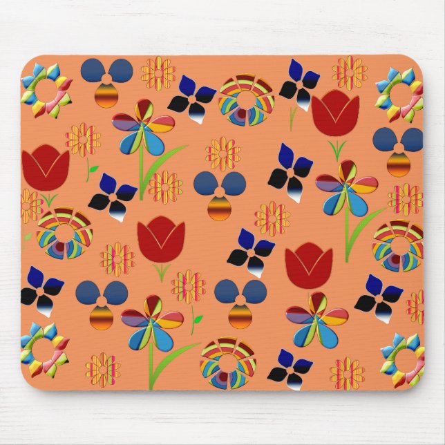 Rainbow Blume Mousepad (Vorne)