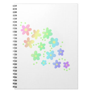 Rainbow-Blume-Notebook Notizblock