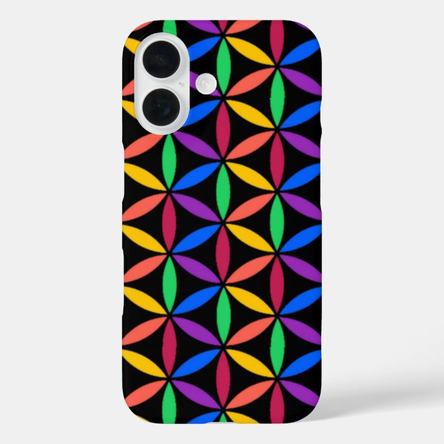 Rainbow Blume of Life Pattern Case-Mate iPhone Ca Hülle (Rückseite)