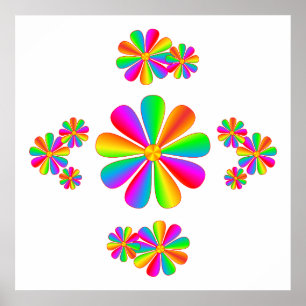 Rainbow-Blume Poster