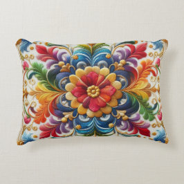 Rainbow-Blume Stickereien Stickereien nach Blumend Dekokissen