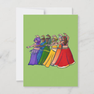 Rainbow Bly Dancer Art Bly Tanz Postkarte