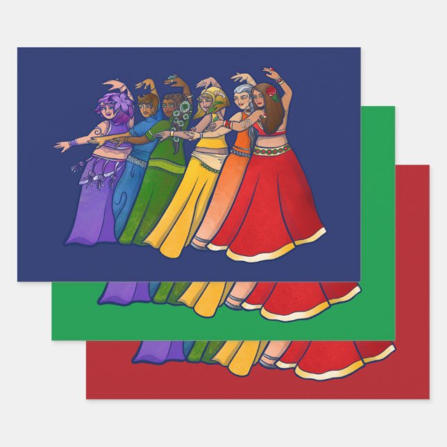 Rainbow Bly Dancer Art Bly Tanz Tanz Geschenkpapier Set (Set)