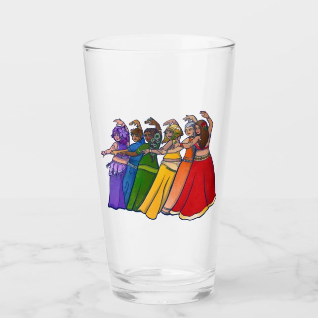 Rainbow Bly Dancer Art Bly Tanz Tanz Glas (Vorderseite)