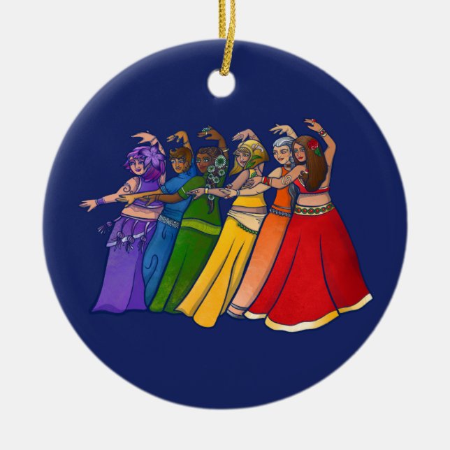 Rainbow Bly Dancer Art Bly Tanz Tanz Keramik Ornament (Vorne)