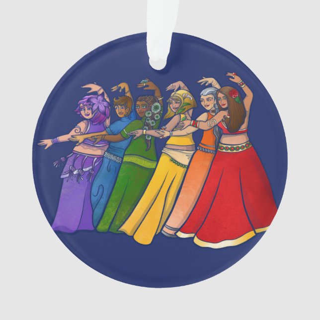 Rainbow Bly Dancer Art Bly Tanz Tanz Ornament (Vorderseite)