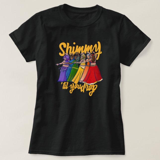 Rainbow Bly Dancer Art Bly Tanz Tanz T-Shirt (Design vorne)