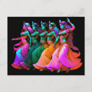 Rainbow Bly Dancers Postkarte