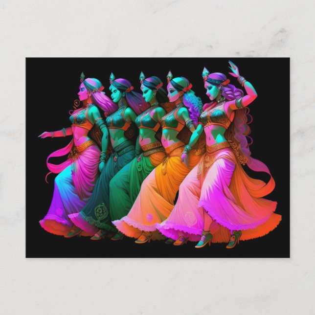 Rainbow Bly Dancers Postkarte (Vorderseite)
