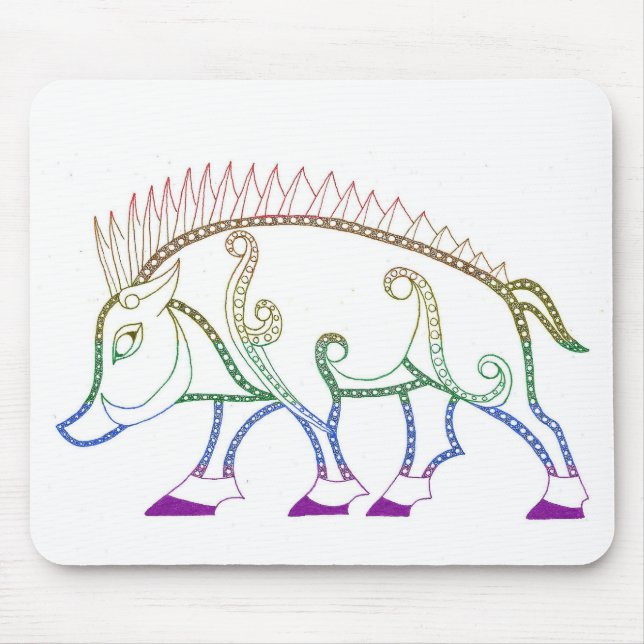 Rainbow Boar Mousepad (Vorne)