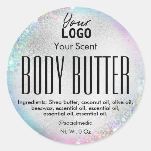 Rainbow Body Butter Labels Runder Aufkleber