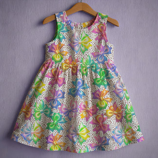 Rainbow-Bogen und Polka-Punkte Stoff