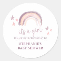 Rainbow Boho It's a Girl Baby Shower Danke
