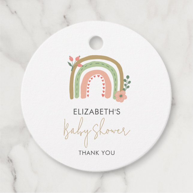 Rainbow Boho Kinderdusche Geruchte Farben Erde Nie Geschenkanhänger (Vorderseite)