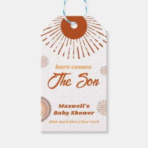 Rainbow Boho kommt hier zur Son Baby Dusche Geschenkanhänger