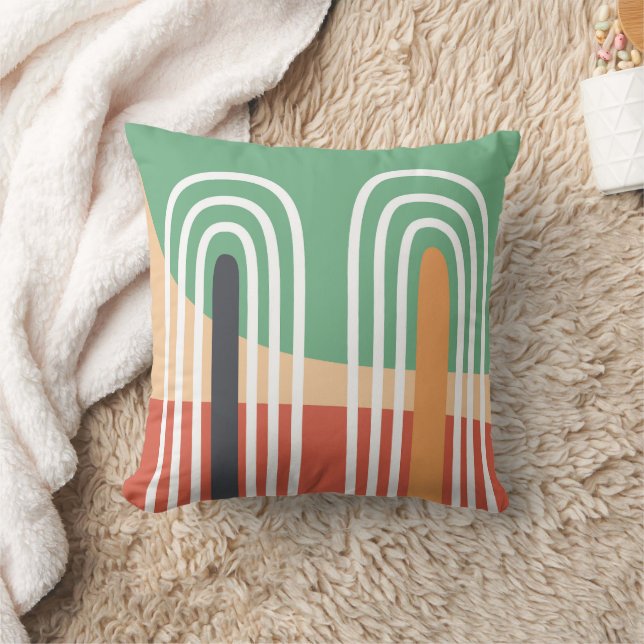 Rainbow boho line art kissen (Decke)