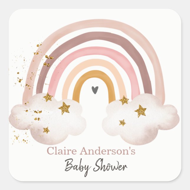 Rainbow Boho Sticker Pastel Rainbow Baby Showroom (Vorderseite)