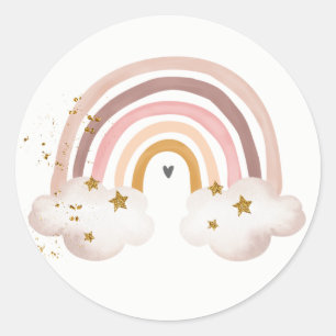 Rainbow Boho Sticker Pastel Rainbow Earth Tones