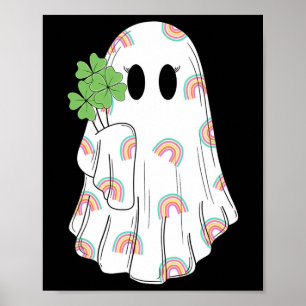 Rainbow Boo Kleeblatt Ghost St Patrick's Day Spook Poster