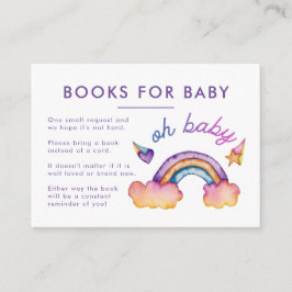 Rainbow Book Request Baby Dusche Begleitkarte