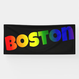 Rainbow Boston Schriftart Banner