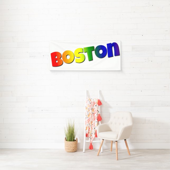 Rainbow Boston Schriftart Banner (Insitu)