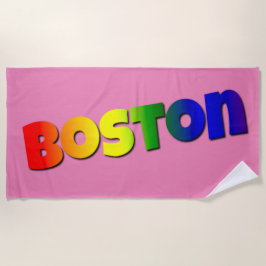 Rainbow Boston Strandtuch