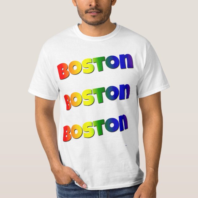 Rainbow Boston T-Shirt (Vorderseite)