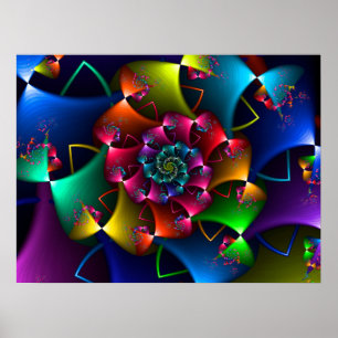 Rainbow Bows Fraktal Poster