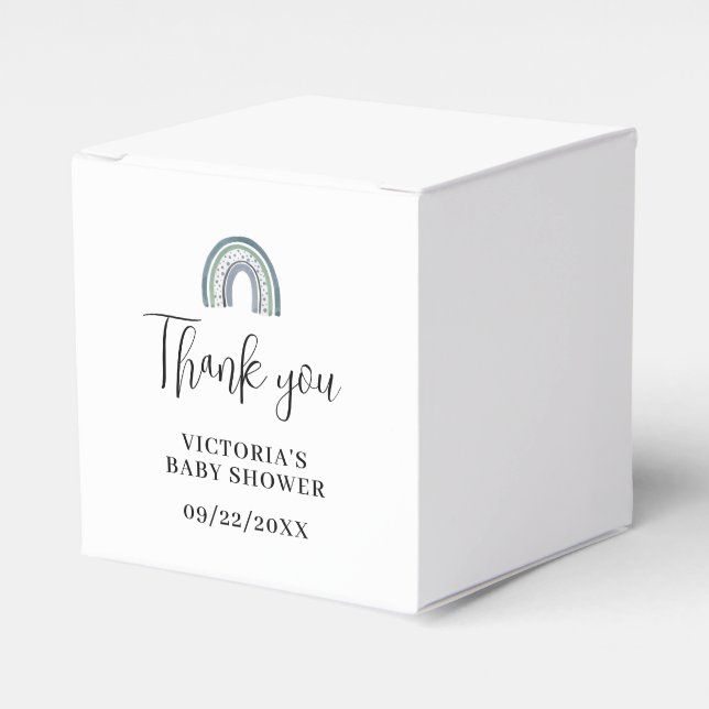 Rainbow Boy Baby Dusche Geschenkschachtel (Vorderseite)