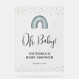 Rainbow Boy Baby Dusche Willkommen Acrylschild