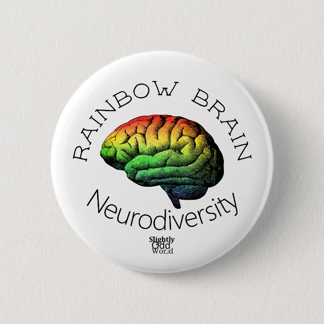 "Rainbow Brain" Button (Vorderseite)