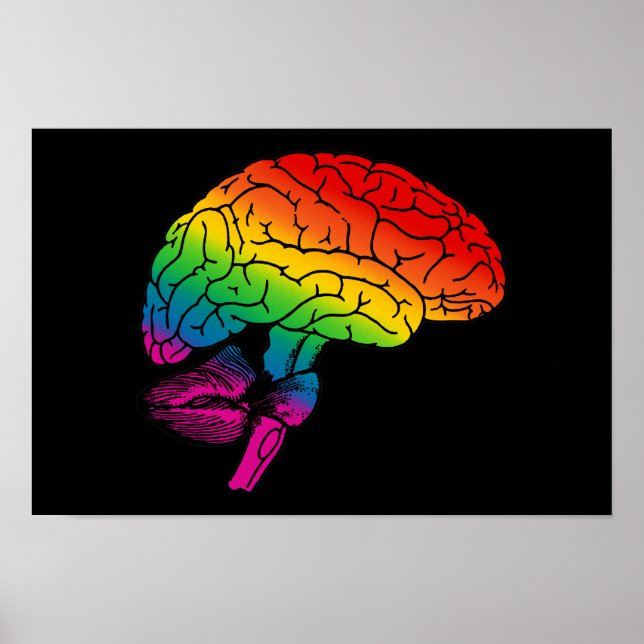 Rainbow Brain Poster (Vorne)