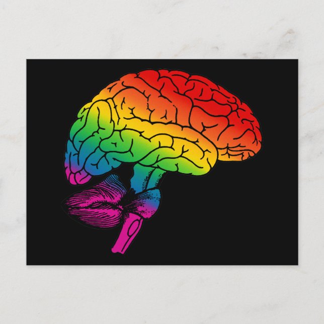 Rainbow Brain Postkarte (Vorderseite)